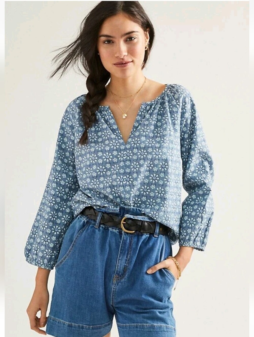 Anthropologie Roller Rabbit Wythe Blouse Size S EUC